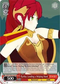 Pyrrha: Lending a Helping Hand - RWBY - Weiss Schwarz card