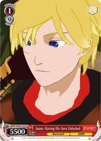 Jaune: Having His Aura Unlocked - RWBY - Weiss Schwarz card