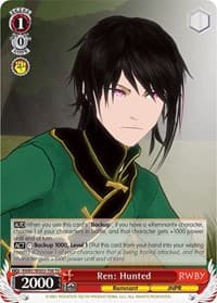 Ren: Hunted - RWBY - Weiss Schwarz card
