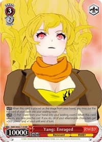 Yang: Enraged (RRR) - RWBY - Weiss Schwarz card