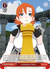 Initiation Relic - RWBY - Weiss Schwarz card