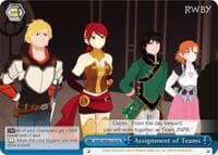 Assignment of Teams - RWBY - Weiss Schwarz card