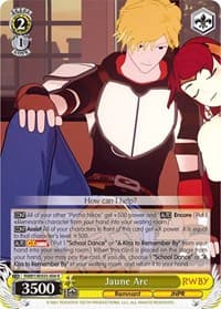 Jaune Arc - RWBY - Weiss Schwarz card