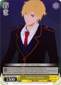 Uniform Jaune - RWBY - Weiss Schwarz card