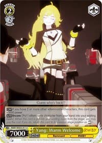 Yang: Warm Welcome - RWBY - Weiss Schwarz card