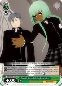 Emerald & Mercury: Infiltrating Beacon Academy - RWBY - Weiss Schwarz card