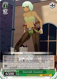 Emerald: Scouted - RWBY - Weiss Schwarz card
