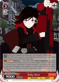 Ruby Rose - RWBY - Weiss Schwarz card