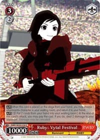 Ruby: Vytal Festival - RWBY - Weiss Schwarz card