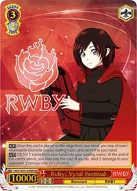 Ruby: Vytal Festival (RBR) - RWBY - Weiss Schwarz card