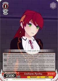 Uniform Pyrrha - RWBY - Weiss Schwarz card