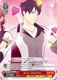 Qrow: Priorities - RWBY - Weiss Schwarz card