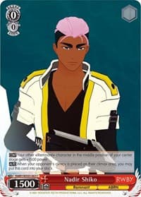 Nadir Shiko - RWBY - Weiss Schwarz card