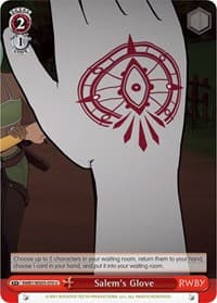 Salem's Glove - RWBY - Weiss Schwarz card