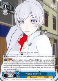 Weiss Schnee - RWBY - Weiss Schwarz card