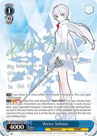 Weiss Schnee (SP) - RWBY - Weiss Schwarz card