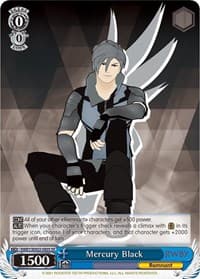 Mercury Black (SR) - RWBY - Weiss Schwarz card