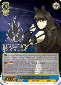Blake: Going Undercover (RBR) - RWBY - Weiss Schwarz card