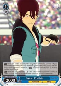 Nolan Porfirio - RWBY - Weiss Schwarz card
