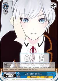 Uniform Weiss - RWBY - Weiss Schwarz card