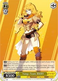 Yang: Team RWBY (Alternate Art) - RWBY - Weiss Schwarz card