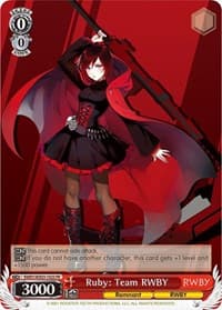 Ruby: Team RWBY (Alternate Art) - RWBY - Weiss Schwarz card