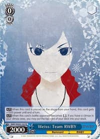 Weiss: Team RWBY - RWBY - Weiss Schwarz card