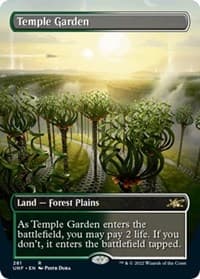 Temple Garden (Borderless) - Unfinity - Magic: The Gathering card