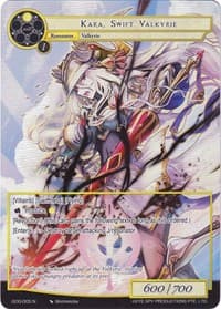 Kara, Swift Valkyrie (Full Art) - Game of Gods - Force of Will card