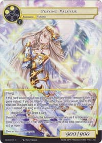 Praying Valkyrie (Full Art) - Game of Gods - Force of Will card