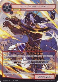 Flame Soldier of Ma'at (Full Art) - Game of Gods - Force of Will card