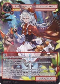 Red Riding Hood, Crimson Wolf (Full Art) - Game of Gods - Force of Will card