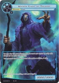 Masked Giant of Trickery (Full Art) - Game of Gods - Force of Will card