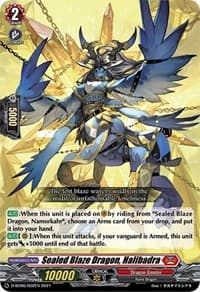 Sealed Blaze Dragon, Halibadra - D-SD06: Mirei Minae -Sealed Blaze Maiden- - Cardfight Vanguard card