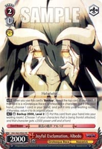 Joyful Exclamation, Albedo - Nazarick: Tomb of the Undead - Weiss Schwarz card