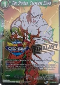 Tien Shinhan, Ceaseless Strike (Championship 2021 Vault Set) (Finalist Gold Stamped) - Promotion Cards - Dragon Ball Super: Masters card