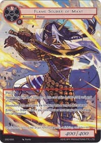 Flame Soldier of Ma'at (Full Art) - Starter Deck: Tales - Force of Will card