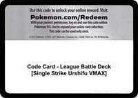 Code Card - League Battle Deck [Single Strike Urshifu VMAX] - Miscellaneous Cards & Products - Pokemon card