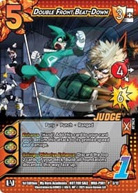 Double Front Beat-Down (Plus Ultra Pack 1 Judge) - UniVersus: My Hero Academia Promo Cards - UniVersus card