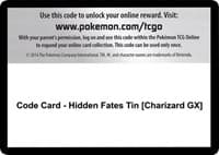 Code Card - Hidden Fates Tin [Charizard GX] - Hidden Fates - Pokemon card