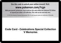 Code Card - Celebrations Special Collection - V Memories - Celebrations - Pokemon card