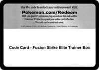 Code Card - Fusion Strike Elite Trainer Box - SWSH08: Fusion Strike - Pokemon card