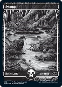 Swamp (Moonlit Land) (Foil Etched) - WPN & Gateway Promos - Magic: The Gathering card