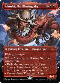 Atsushi, the Blazing Sky (Borderless) - Kamigawa: Neon Dynasty - Magic: The Gathering card