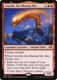 Atsushi, the Blazing Sky - Kamigawa: Neon Dynasty - Magic: The Gathering card