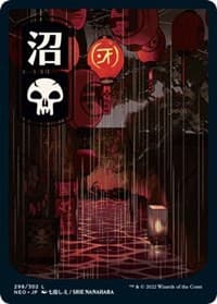 Swamp (298) - JP Full Art - Kamigawa: Neon Dynasty - Magic: The Gathering card
