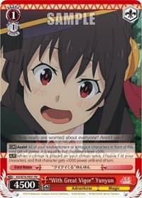 "With Great Vigor" Yunyun - KonoSuba The Movie: Legend of Crimson - Weiss Schwarz card