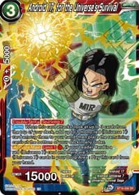 Android 17, for the Universe's Survival - Realm of the Gods - Dragon Ball Super: Masters card
