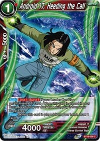 Android 17, Heeding the Call - Realm of the Gods - Dragon Ball Super: Masters card