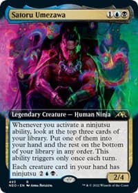 Satoru Umezawa (Extended Art) - Kamigawa: Neon Dynasty - Magic: The Gathering card